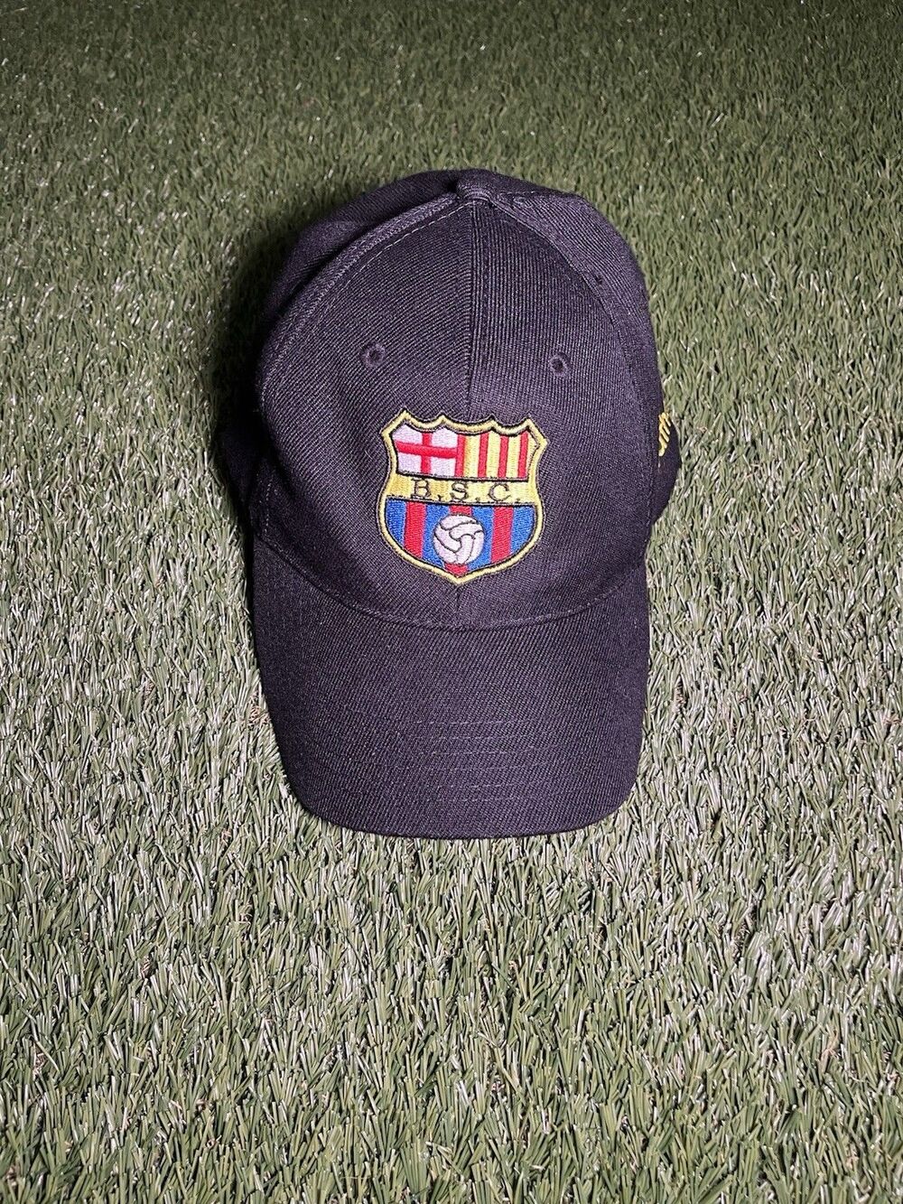 Marathon Barcelona SC Soccer Cap Hat Black Yellow